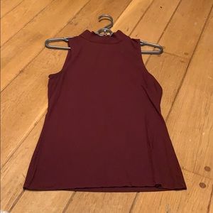 H&M burgundy sleeveless top